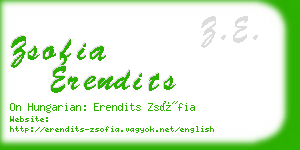 zsofia erendits business card